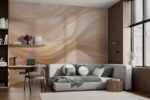 Wall mural Creamy waves of silky texture - Image 3