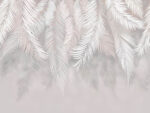 Wall mural Delicate feathers in soft hues - Image 2