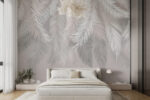 Wall mural Delicate feathers in soft hues - Image 4