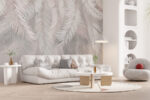 Wall mural Delicate feathers in soft hues - Image 3