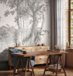 Wall mural Drawing of a forest - Image 3