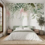 Wall mural Elegant floral design with pastel hues