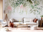 Wall mural Elegant floral design with pastel hues - Image 4