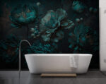 Wall mural Emerald peonies in moonlit garden - Image 6