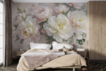 Wall mural Group of white and pink flowers - Image 2
