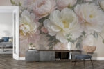 Wall mural Group of white and pink flowers - Image 3