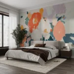 Wall mural Painting of flowers with different colors