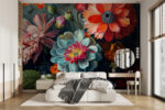 Wall mural Vibrant blooms in artistic display - Image 3