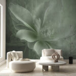Wall mural Wall mural Elegant shades of soft green petals