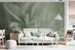 Wall mural Wall mural Elegant shades of soft green petals - Image 2