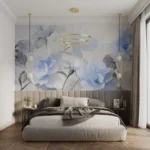 Wall mural Wall mural Group of blue flowers