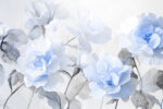 Wall mural Wall mural Group of blue flowers - Image 2