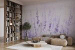 Wall mural Wall mural Painting of purple flowers - Image 4