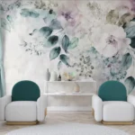 Wall mural Wall murals Floral elegance in watercolor hues