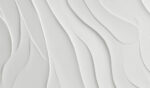 White wavy 3D wall mural wallpaper for modern interior design projects