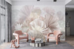 Wall mural Group of white and pink flowers - Image 2