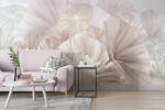 Wall mural Group of white and pink flowers - Image 3