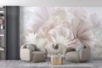 Wall mural Group of white and pink flowers - Image 4