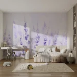 Wall mural Wall mural Painting of purple flowers