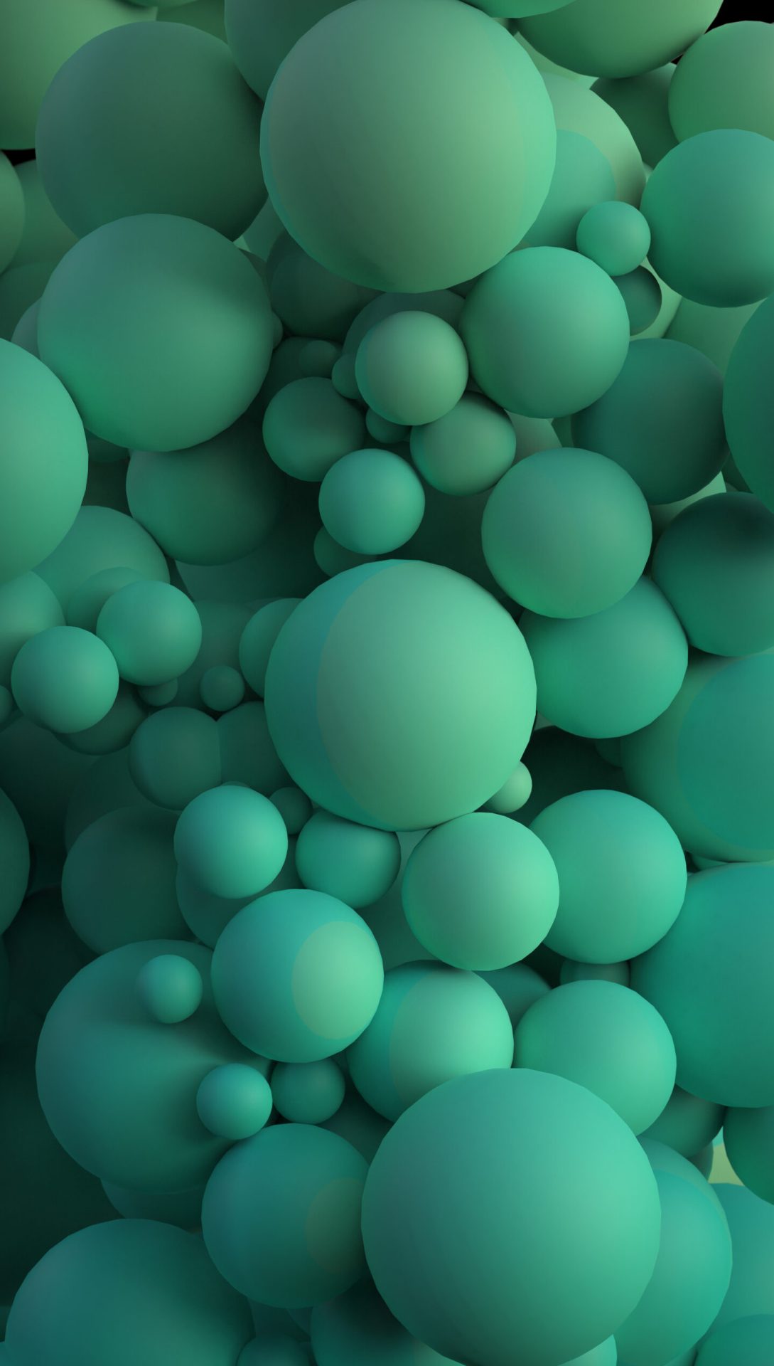 A 3D rendering illustration of green balls